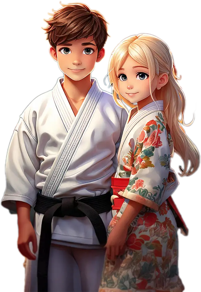 Junge und Mädchen in Japan